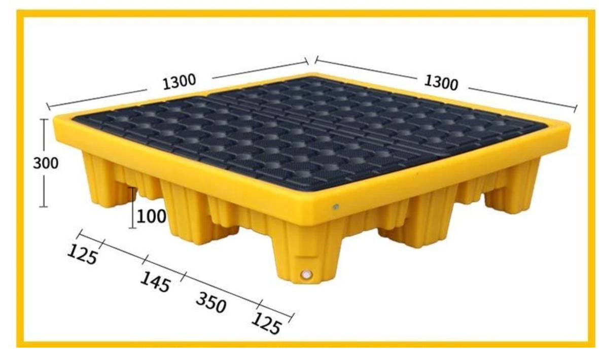 4 Drum Spill Pallet with Drain Plug SD004H