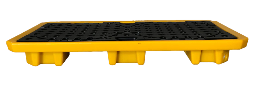 Low Profile 2 Drum Spill Pallet with Drain Plug SD002L