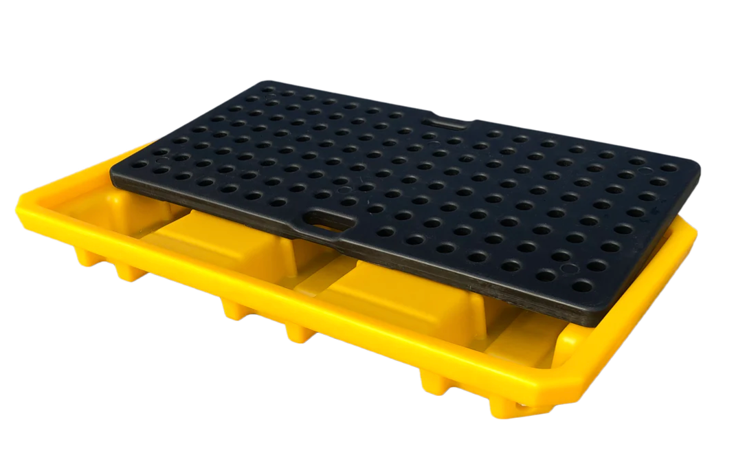 Low Profile 2 Drum Spill Pallet with Drain Plug SD002L